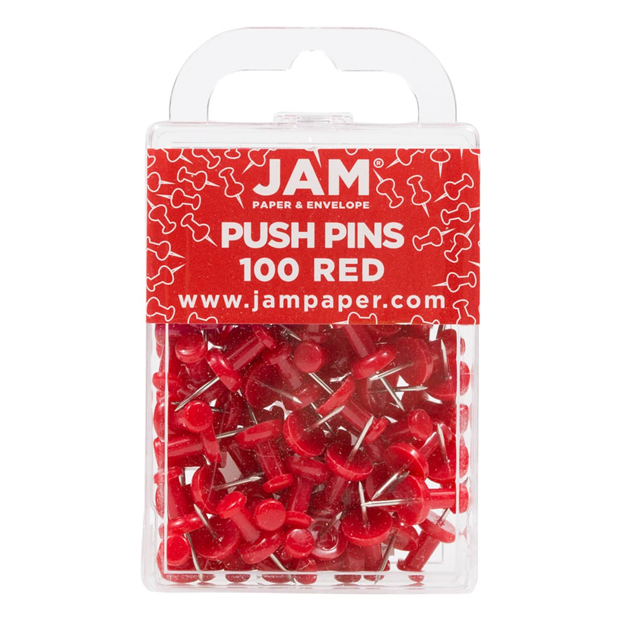 JAM Paper Colorful Standard Push Pins, 100ct.